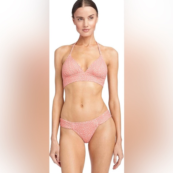 Robin Piccone designer Ally swim bikini SET in Blush with white polkadots. - Picture 2 of 8